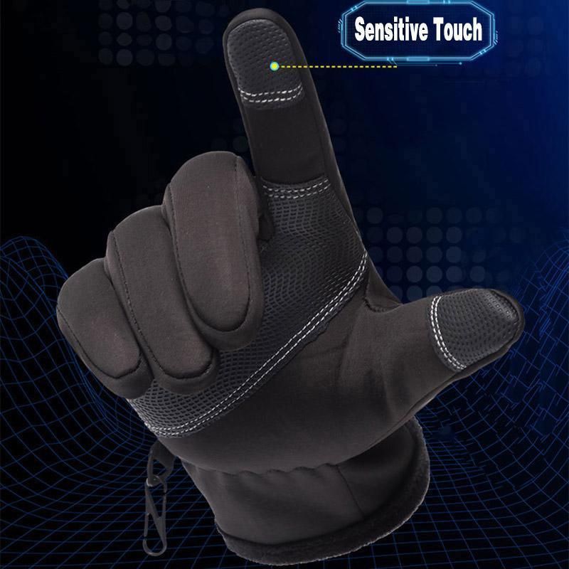 Winter Gloves Thermal Touch Screen Thermal Windproof Warm Grey - M