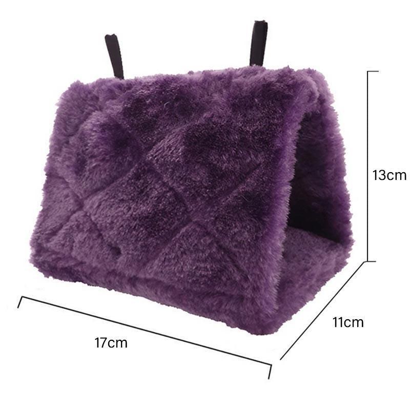 Pet Bird Parrot Parakeet Budgie Warm Hammock Cage Hut Tent Bed Hanging Cave - Purple