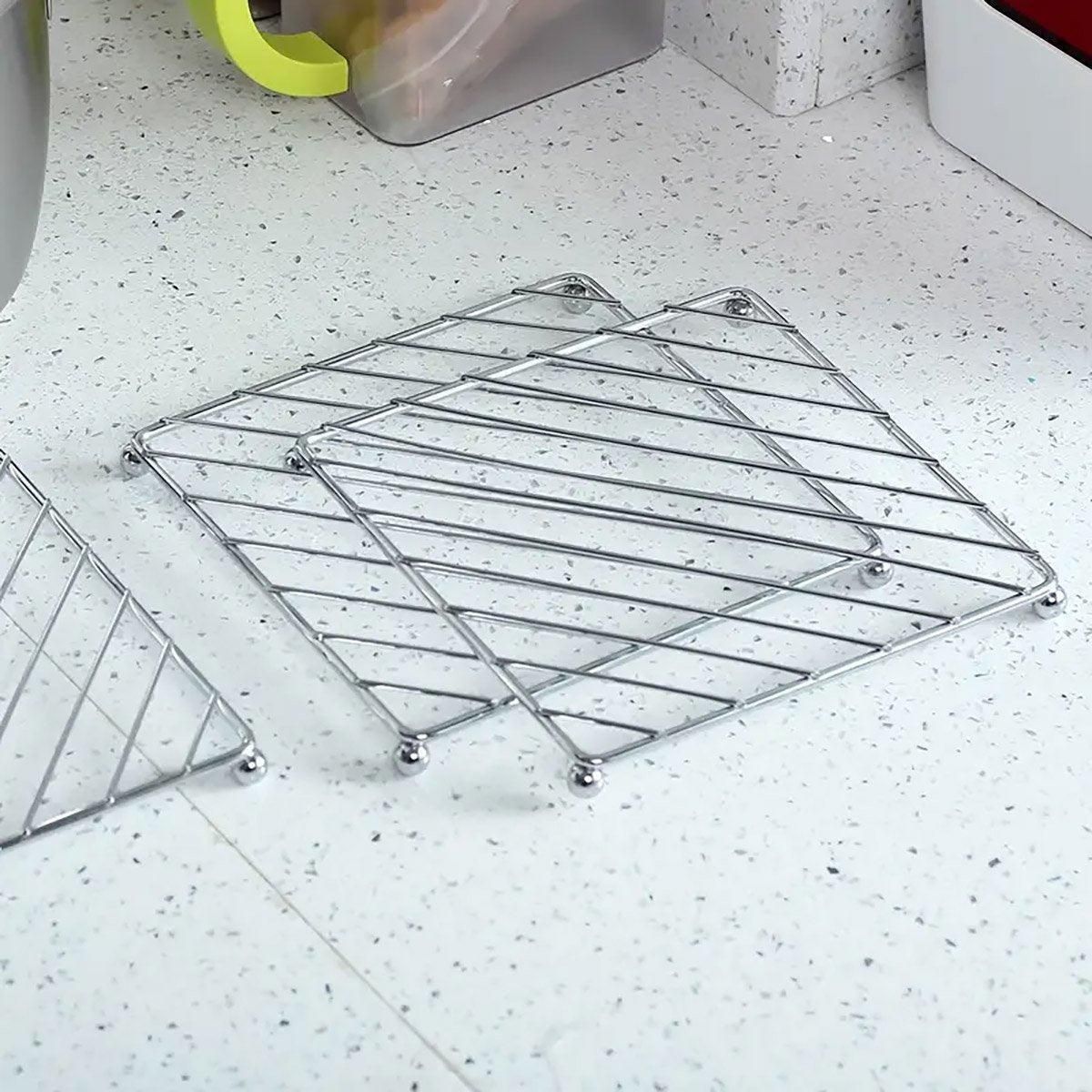 3PCS Kitchen Heat Insulation Mat Non Slip Pot Holder Anti Scalding Cooling Rack