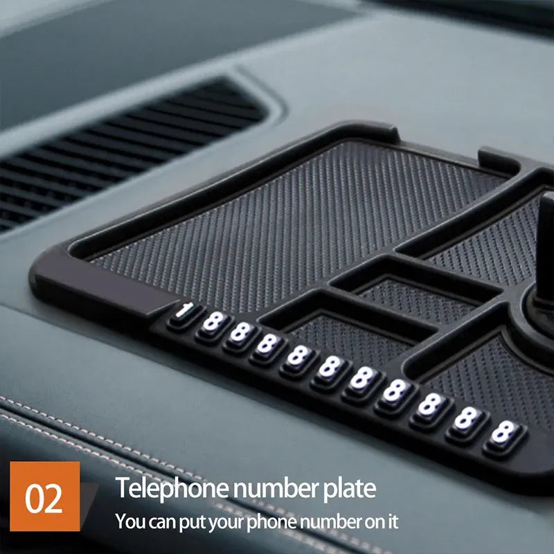 Car Mobile Phone Holder Dashboard Mount Mat Non Slip Grip Stand Anti-Slip Pad - Black