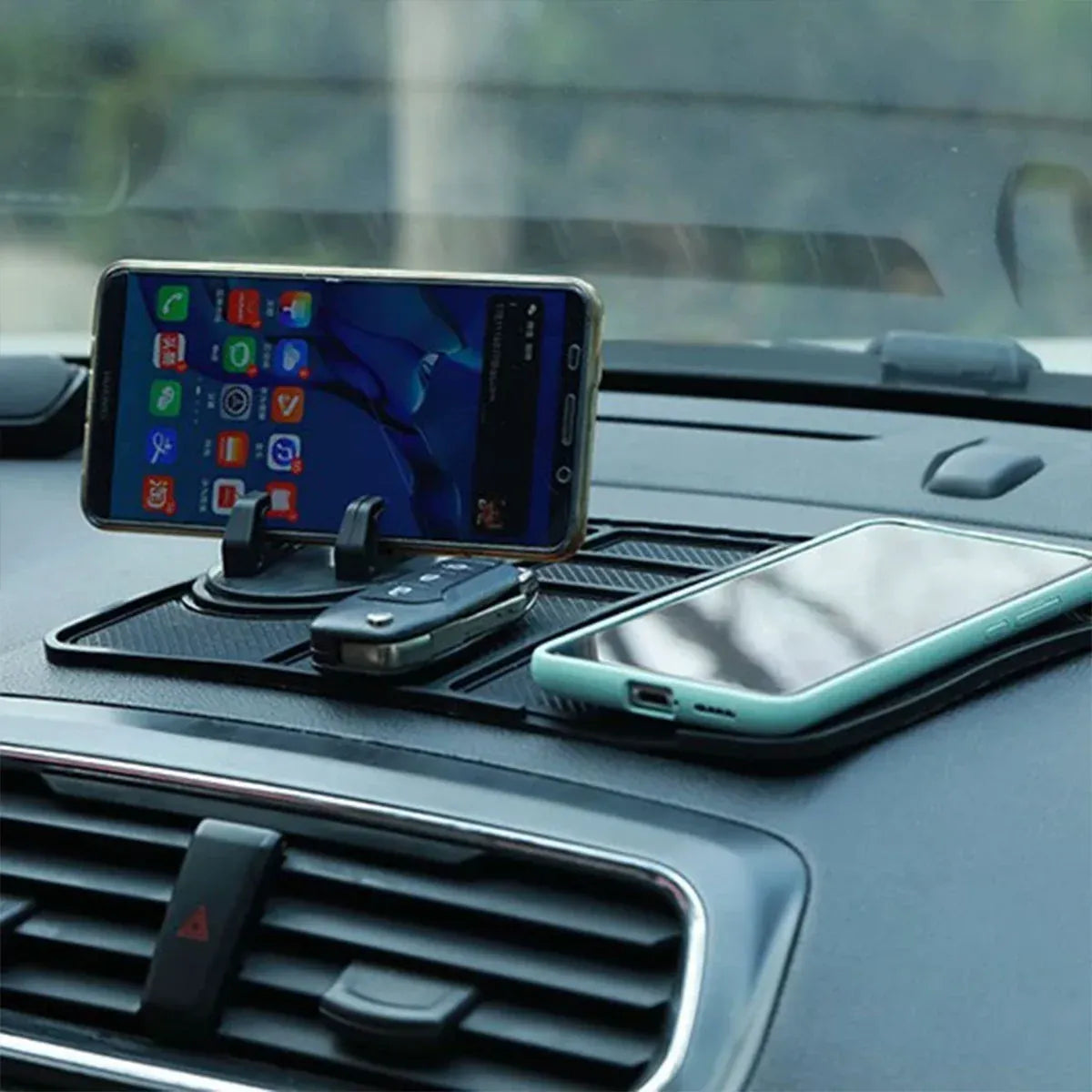 Car Mobile Phone Holder Dashboard Mount Mat Non Slip Grip Stand Anti-Slip Pad - Black