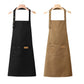 Adjustable Work Apron Neck Strap Waist Tie Kitchen Cooking Bib Apron Men Women - Brown