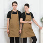 Adjustable Work Apron Neck Strap Waist Tie Kitchen Cooking Bib Apron Men Women - Brown