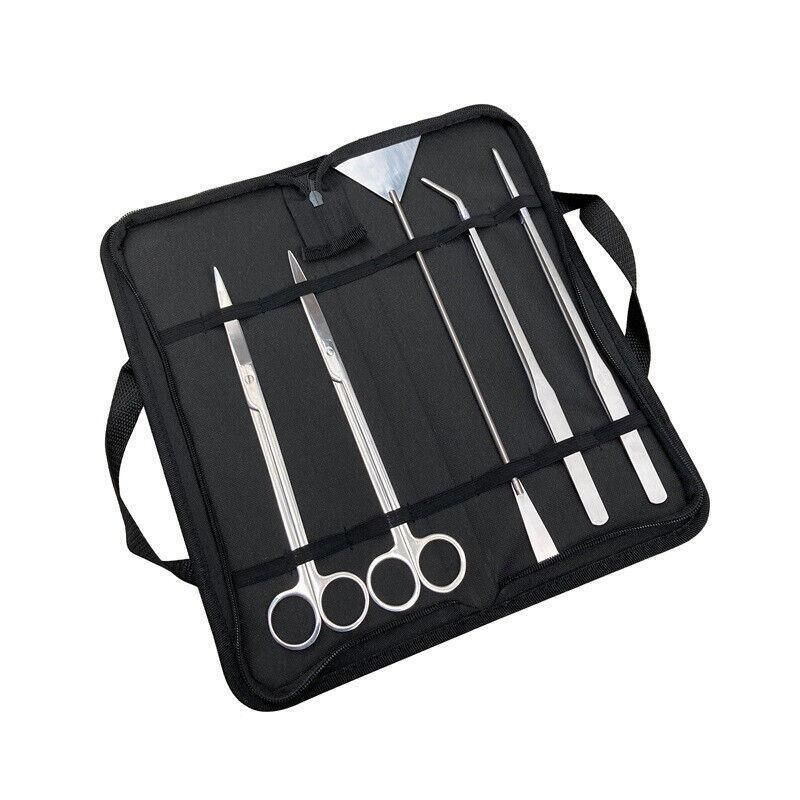 Stainless Steel Aquarium Tool Set Tweezers Scissors Spatula Kit