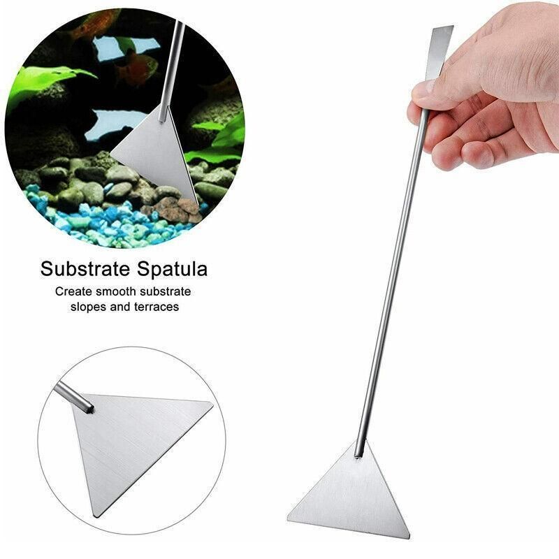 Stainless Steel Aquarium Tool Set with Tweezers Scissors Spatula Kit 4