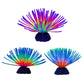 Aquarium Fish Tank Decor Simulation Coral Lotus Aquatic Plants Vibrant Ornament - Blue-S
