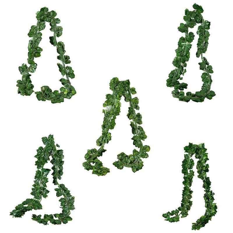 12 X 2M Artificial Ivy Vine Fake Foliage Flower Hanging Leaf Garland Plant Party - Grape Leaves