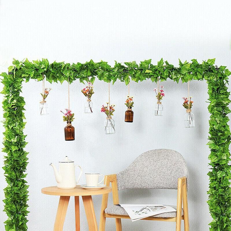 12 X 2M Artificial Ivy Vine Fake Foliage Flower Hanging Leaf Garland Plant Party - Grape Leaves