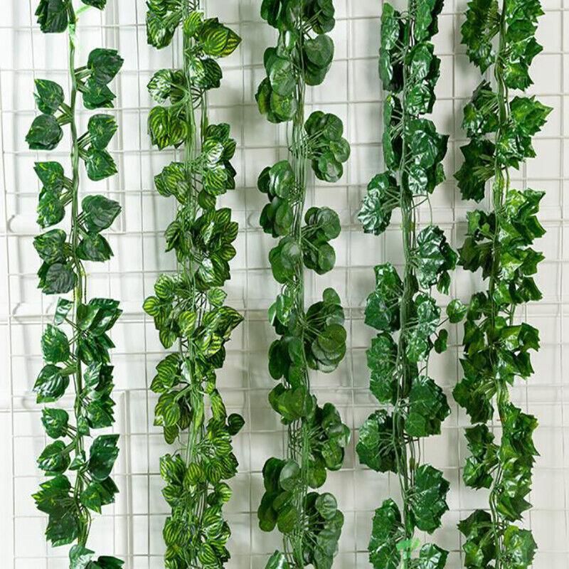 12 X 2M Artificial Ivy Vine Fake Foliage Flower Hanging Leaf Garland Plant Party - Grape Leaves