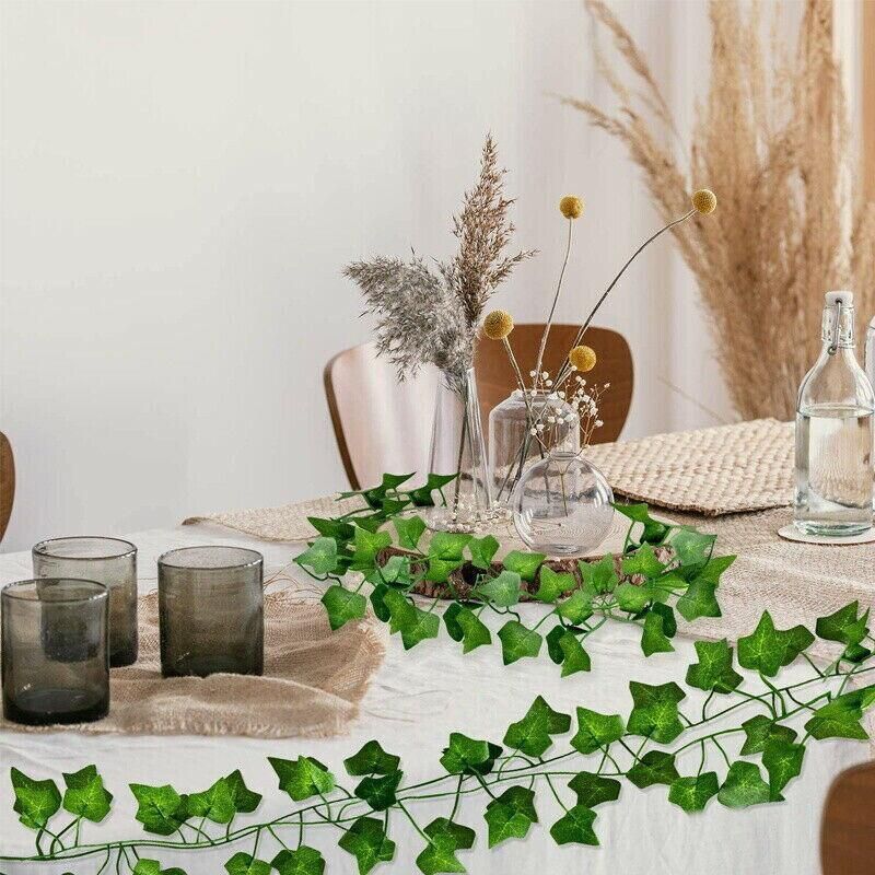 12 X 2M Artificial Ivy Vine Fake Foliage Flower Hanging Leaf Garland Plant Party - Grape Leaves