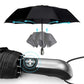 Automatic Umbrella Auto Open Close Compact Folding Anti Rain Windproof 10Ribs Au - Wine Red
