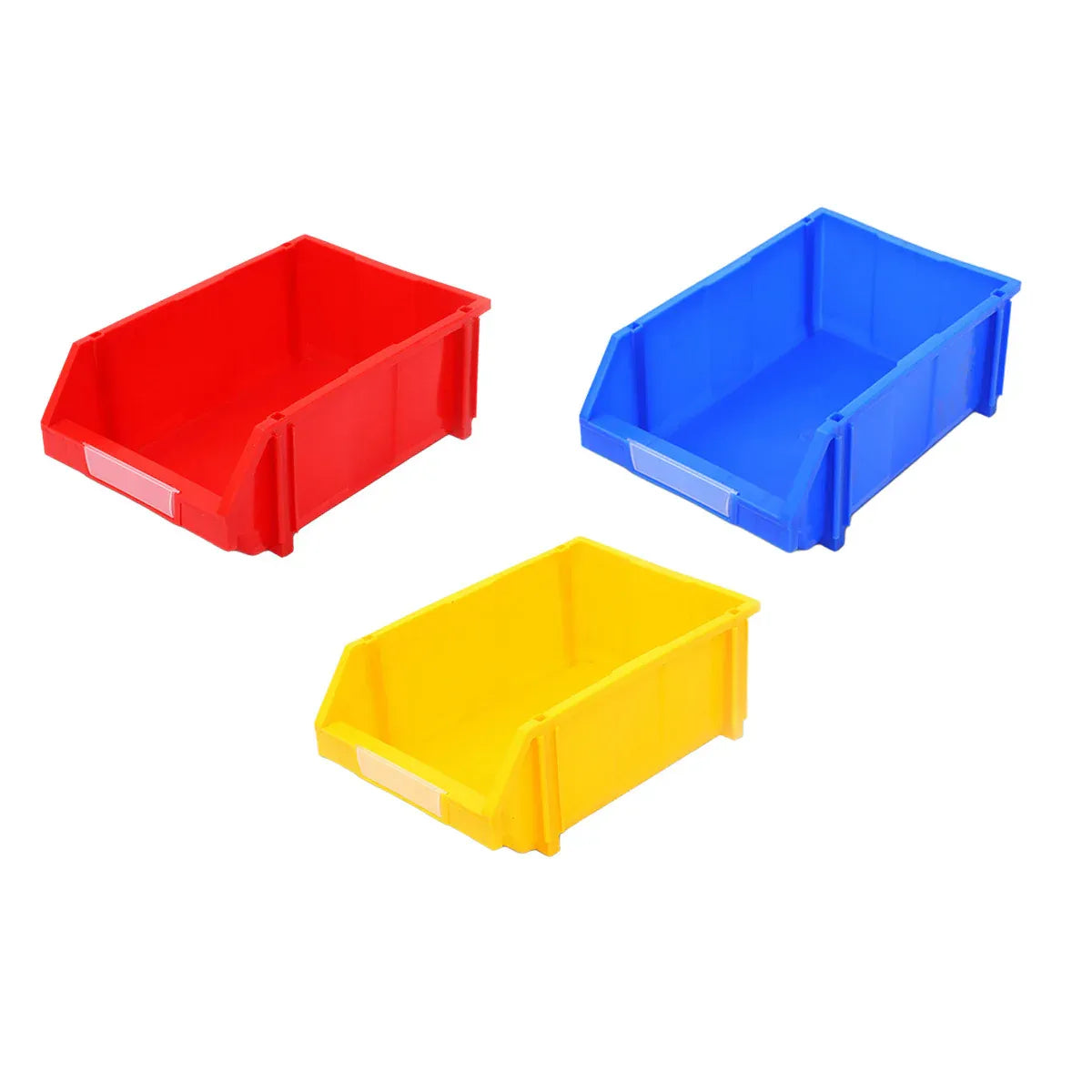 2 Pcs Thickened Slanted Plastic Storage Box for Screws Nuts Crafts Storage Use - Blue