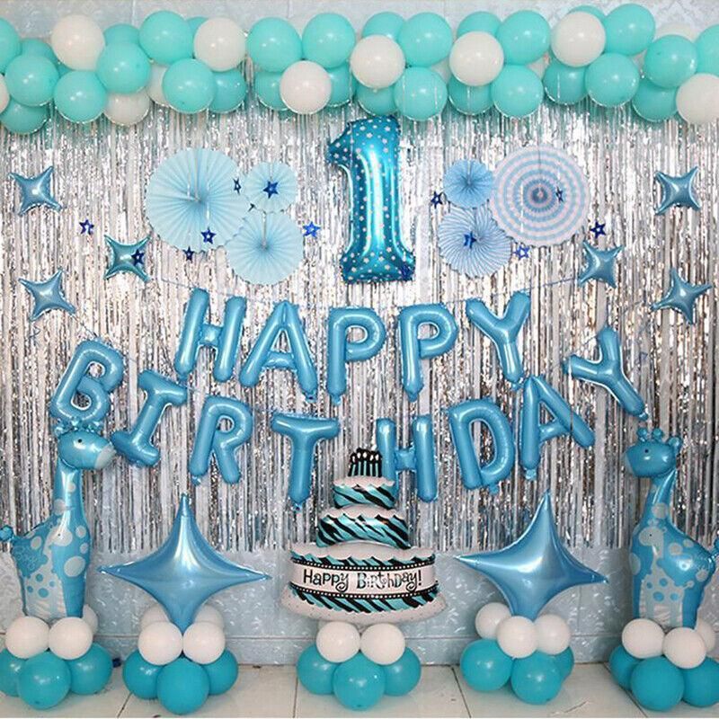 Metallic Tinsel Curtain Foil Backdrop Function Party Decoration Birthday Event - White