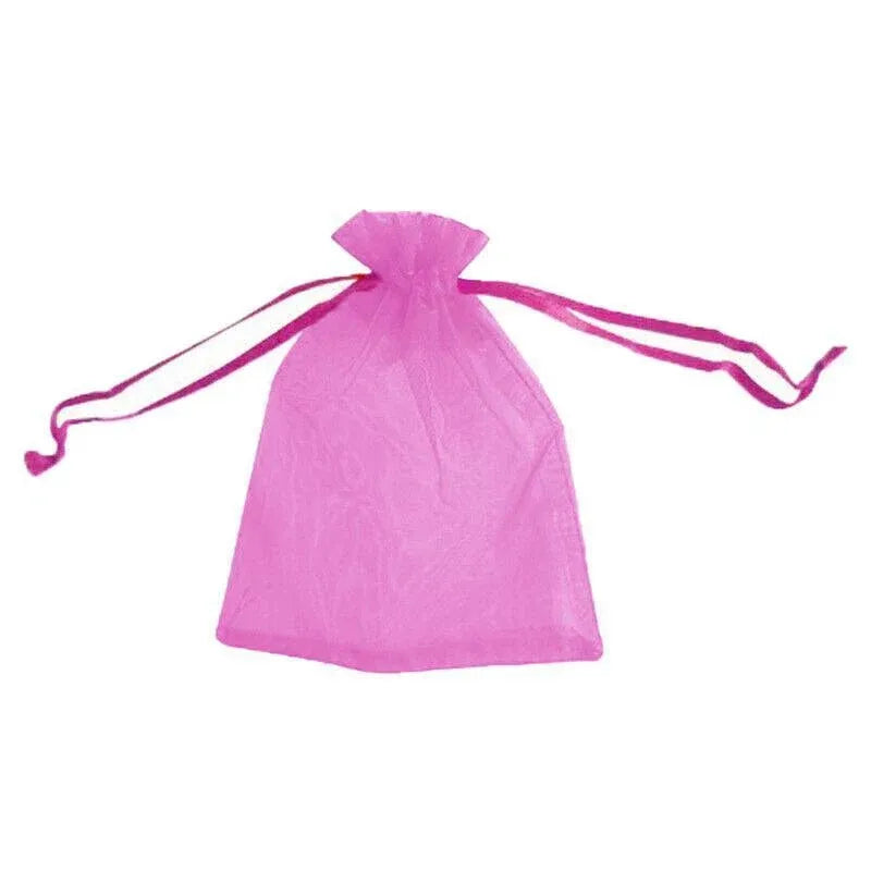 50PCS Organza Bag Sheer Bags Jewellery Wedding Candy Packaging Sheer Bags 13*18 cm - Rose Red/50PCS