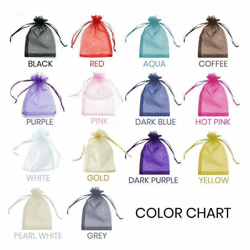 50PCS Organza Bag Sheer Bags Jewellery Wedding Candy Packaging Sheer Bags 13*18 cm - Rose Red/50PCS