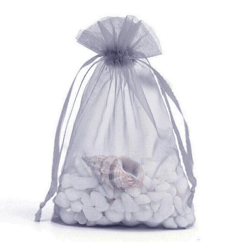 50PCS Organza Bag Sheer Bags Jewellery Wedding Candy Packaging Sheer Bags 13*18 cm - Rose Red/50PCS