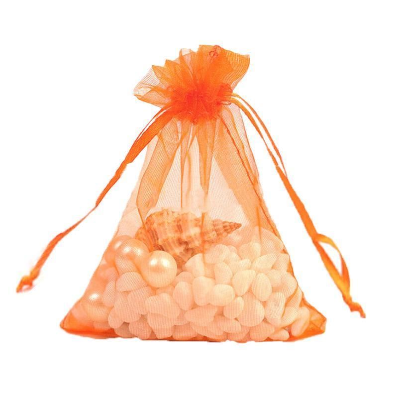 50PCS Organza Bag Sheer Bags Jewellery Wedding Candy Packaging Sheer Bags 13*18 cm - Rose Red/50PCS