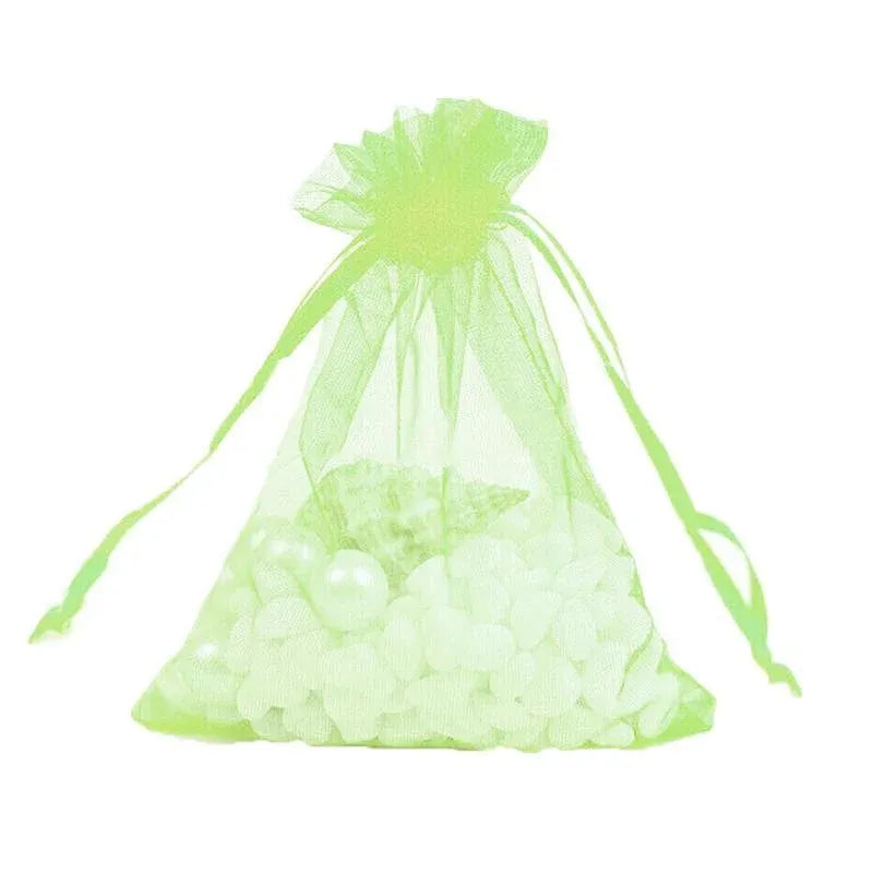 50PCS Organza Bag Sheer Bags Jewellery Wedding Candy Packaging Sheer Bags 13*18 cm - Rose Red/50PCS