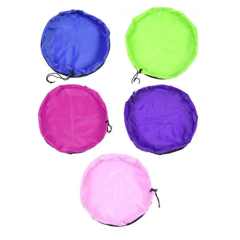 150cm Play Mat Bag Portable Toy Storage Organizer with Drawstring Closure - Purple