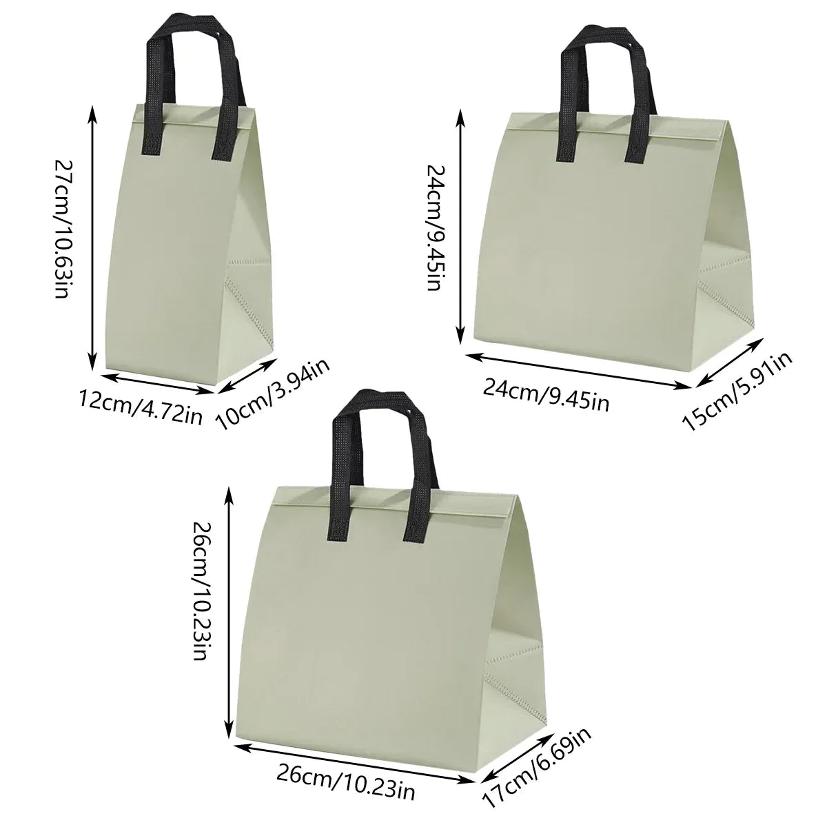 50 Pcs Waterproof Insulated Packaging Bags for Hot and Cold Drinks - S