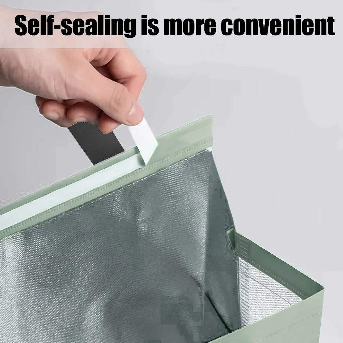 50 Pcs Waterproof Insulated Packaging Bags for Hot and Cold Drinks - S