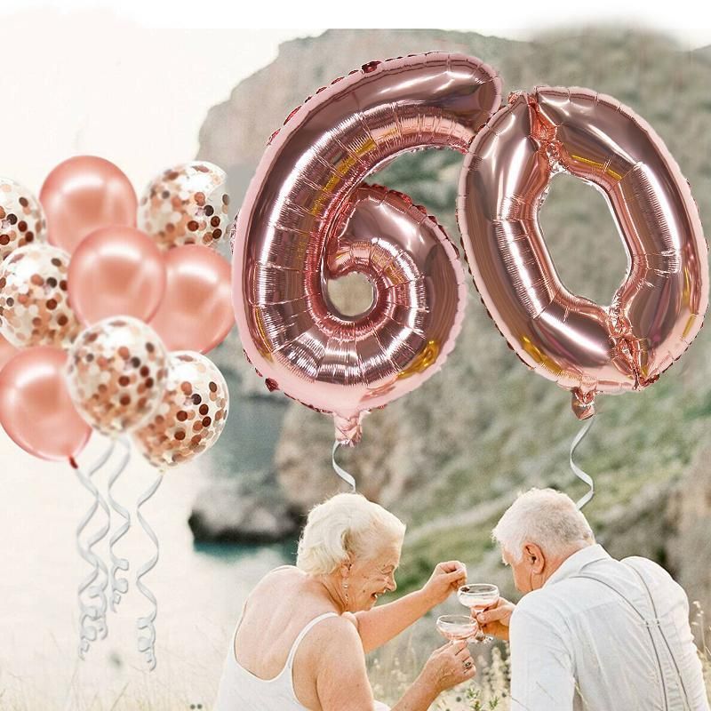 Rose Gold 32 Inch Foil Number Balloon 81cm Birthday Party Wedding Decoration - Rose Gold 5