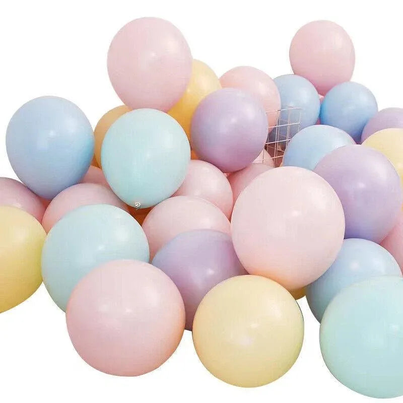 25cm Pastel Latex Balloons for Party Decoration Macaron Colour Helium Air Fill 10/100PCS - Orange 100PCS