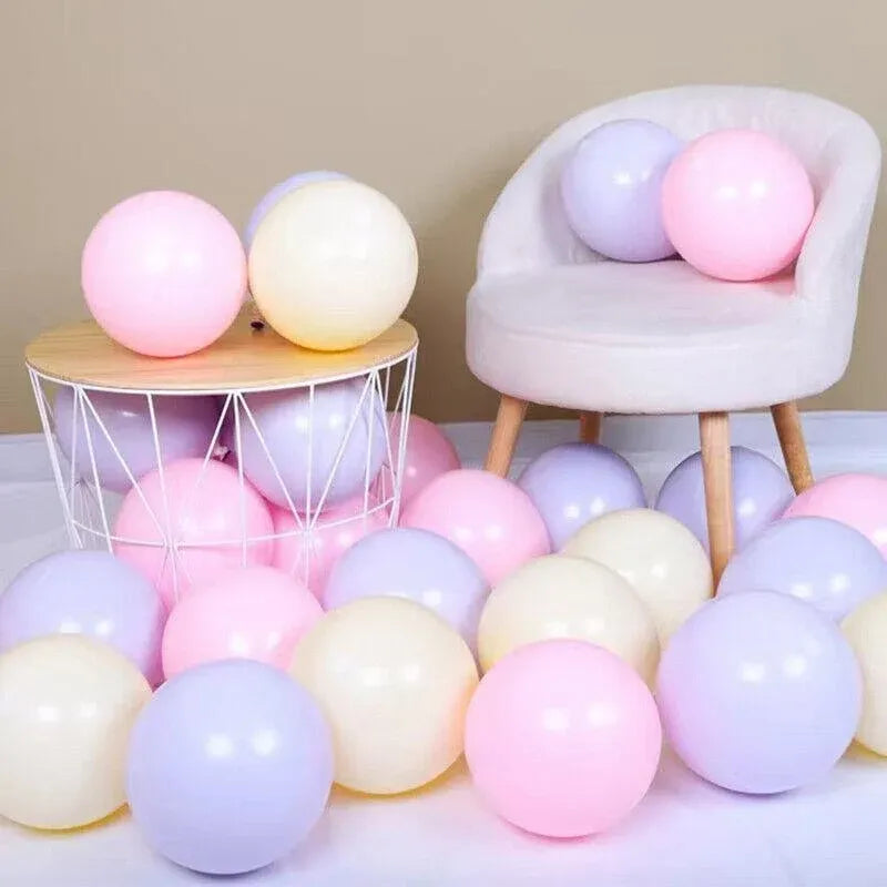 25cm Pastel Latex Balloons for Party Decoration Macaron Colour Helium Air Fill 10/100PCS - Orange 100PCS