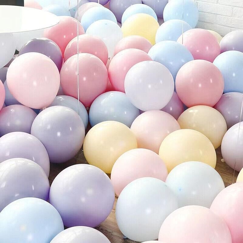 25cm Pastel Latex Balloons for Party Decoration Macaron Colour Helium Air Fill 10/100PCS - Orange 100PCS