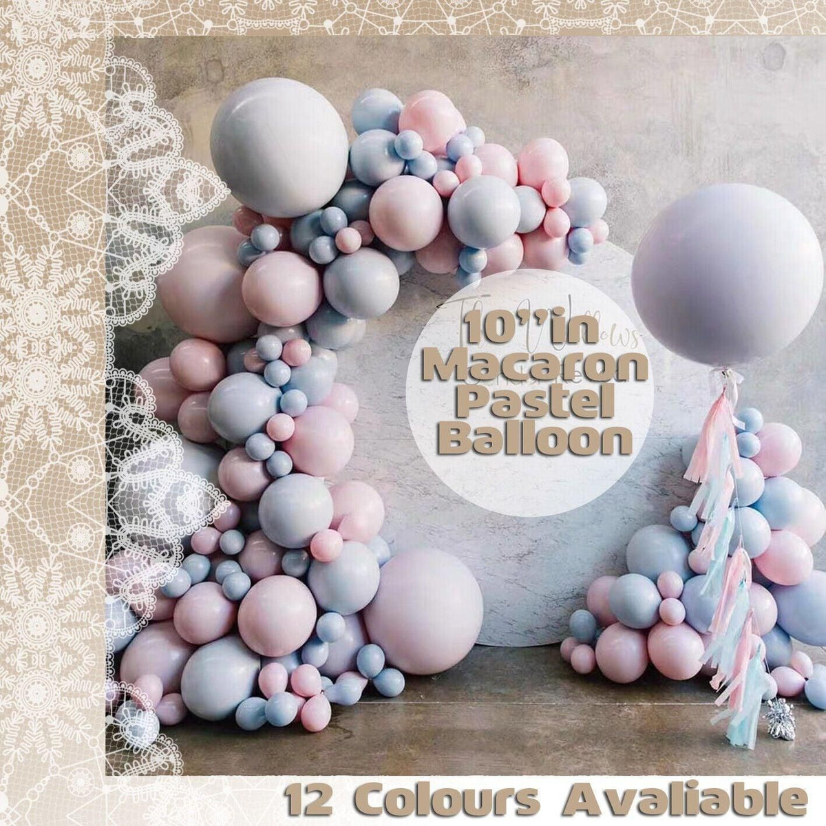 25cm Pastel Latex Balloons for Party Decoration Macaron Colour Helium Air Fill 10/100PCS - Orange 100PCS