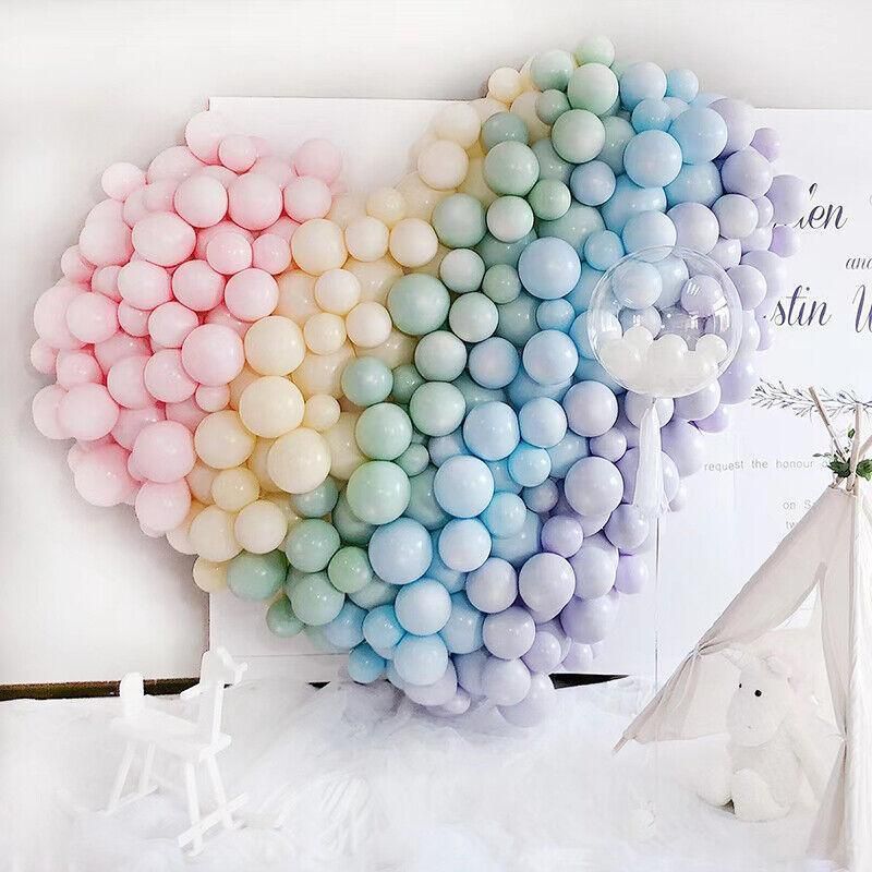 25cm Pastel Latex Balloons for Party Decoration Macaron Colour Helium Air Fill 10/100PCS - Orange 100PCS