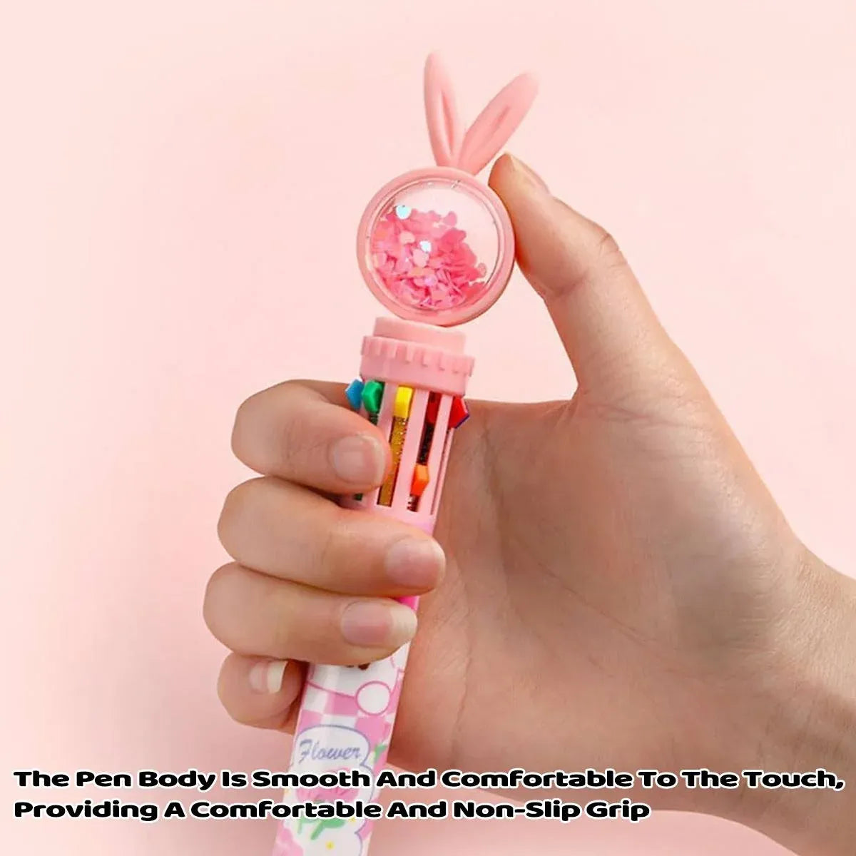 1/20Pcs Cute Cartoon Push Click 10 Colour Ballpoint Pen Set Office School Supply - 20PCS