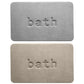 Bathroom Floor Mat Model A Water Absorbent Mat Anti Slip Toilet Carpet Rug Soft - Grey