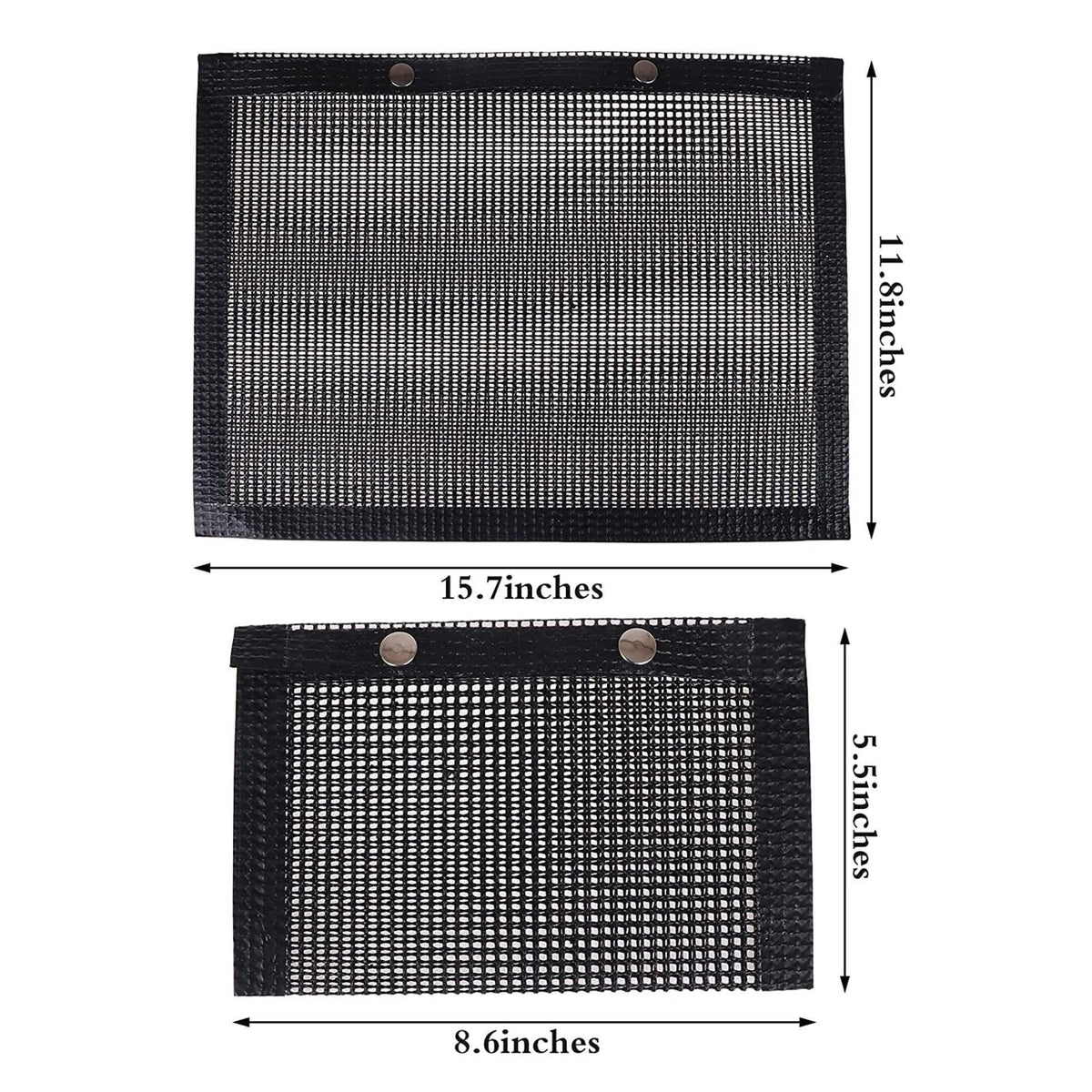 BBQ Mesh Grill Bag 27x22cm Non Stick Reusable Barbecue Grilling Basket Net - Copper