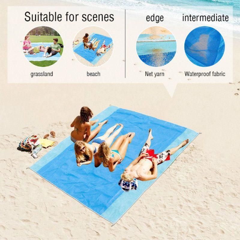 Sand Free Beach Mat Blanket Sand Proof Magic Sandless Sand Dirt & Dust Disappear - Pink