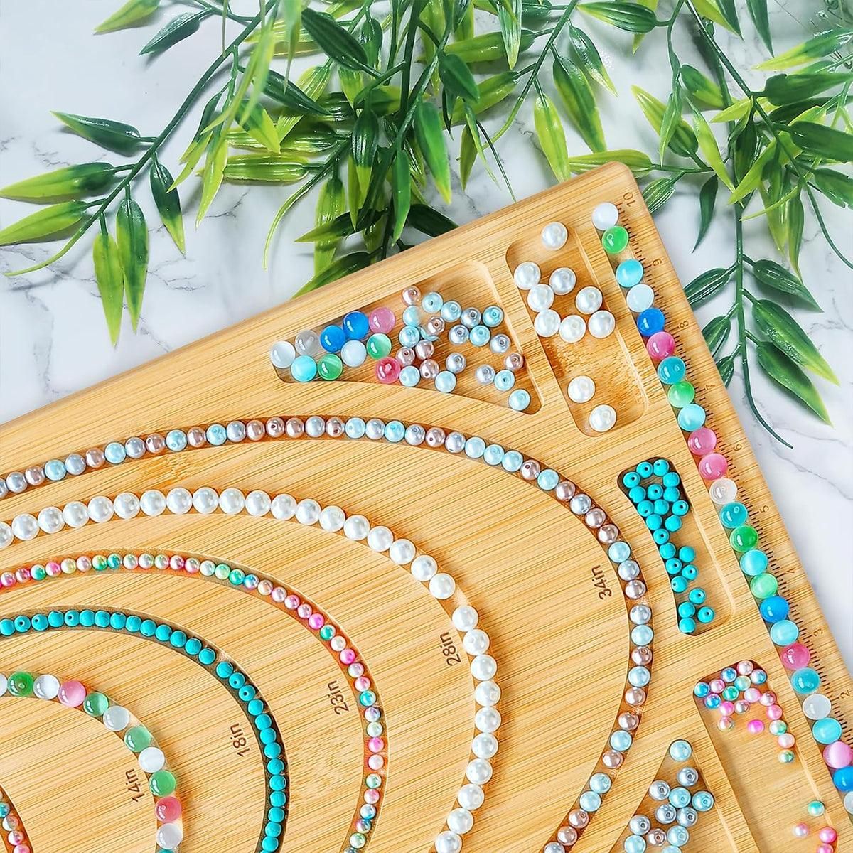 Wooden Beading Board DIY Bracelet Anklet String Design Bead Decoration Plate