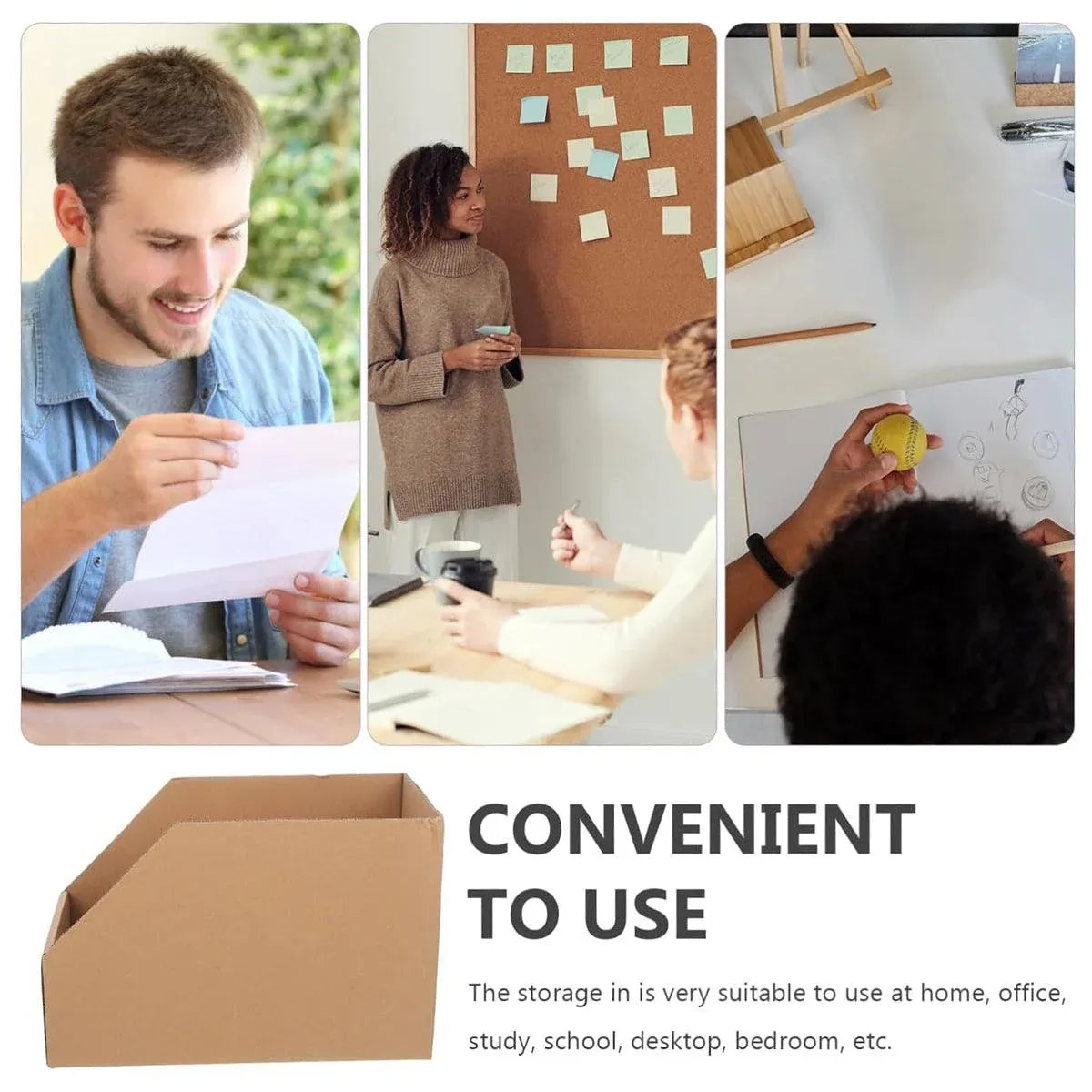 10pcs Slanted Display Boxes for Sorting Organising Storage Containers Organiser - 40cm x 18cm x 22cm