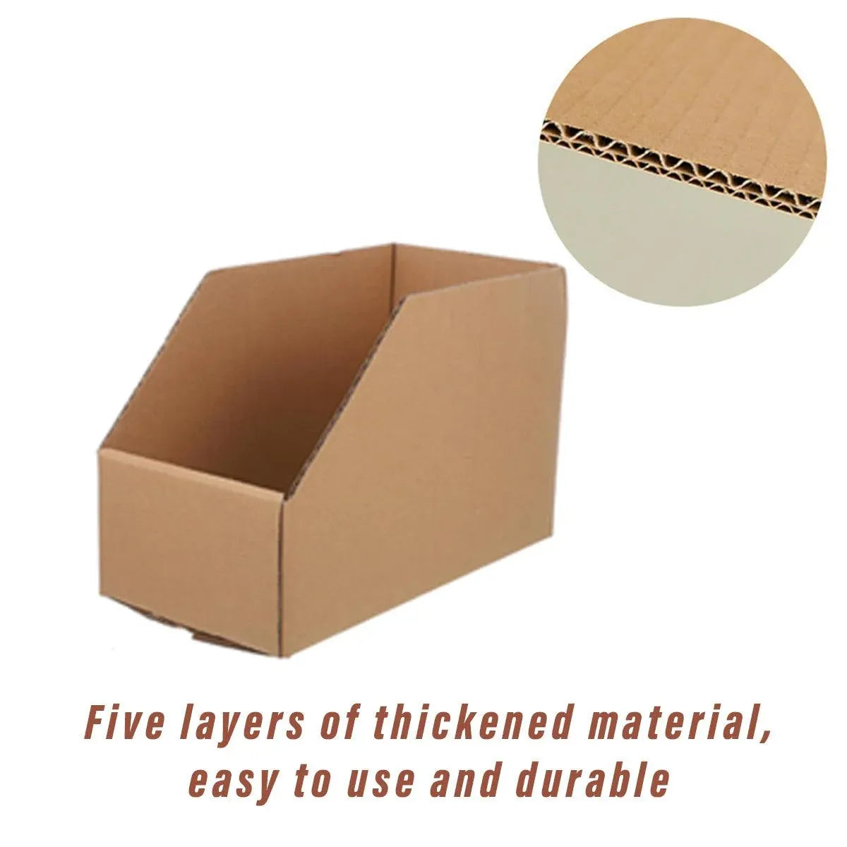 10pcs Slanted Display Boxes for Sorting Organising Storage Containers Organiser - 40cm x 18cm x 22cm