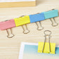 12pcs Colour Long Tail Clips for Office Student Document Metal Receipt Ticket