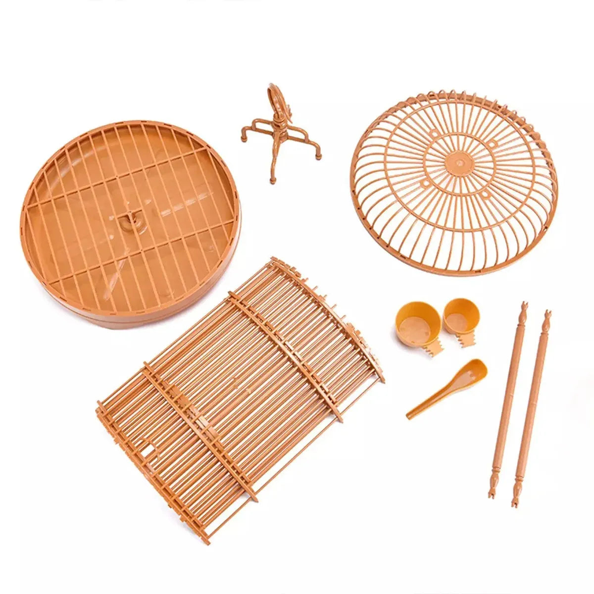 Luxury Portable Bird Cage Round Design Travel Pet Carrier for Small Birds