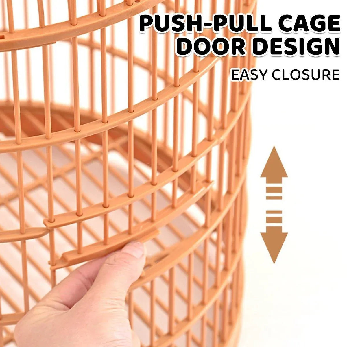Luxury Portable Bird Cage Round Design Travel Pet Carrier for Small Birds