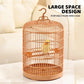 Luxury Portable Bird Cage Round Design Travel Pet Carrier for Small Birds