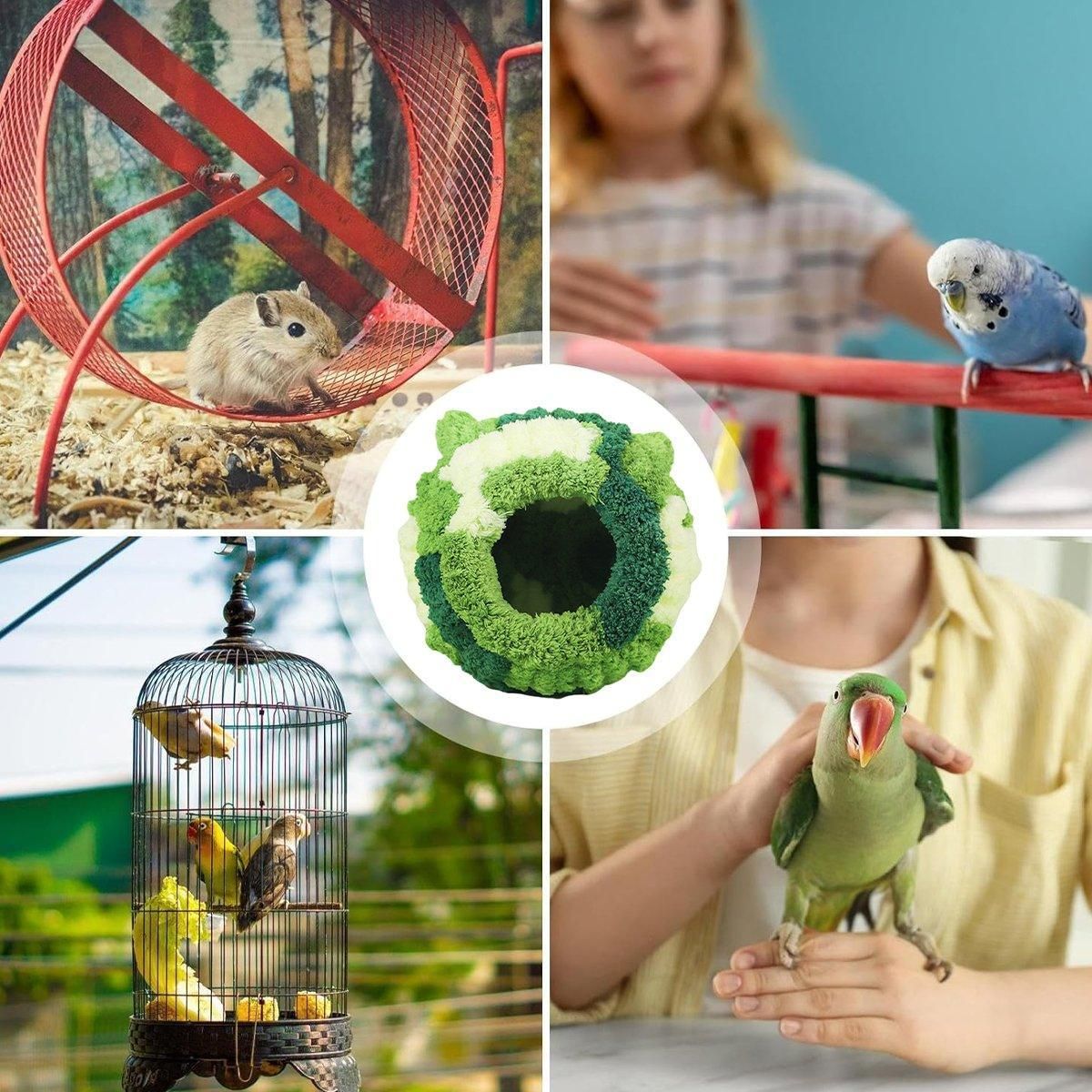 Warm Cotton Nest Hammock Cozy Bed Parrots Other Bird Species Green 568531
