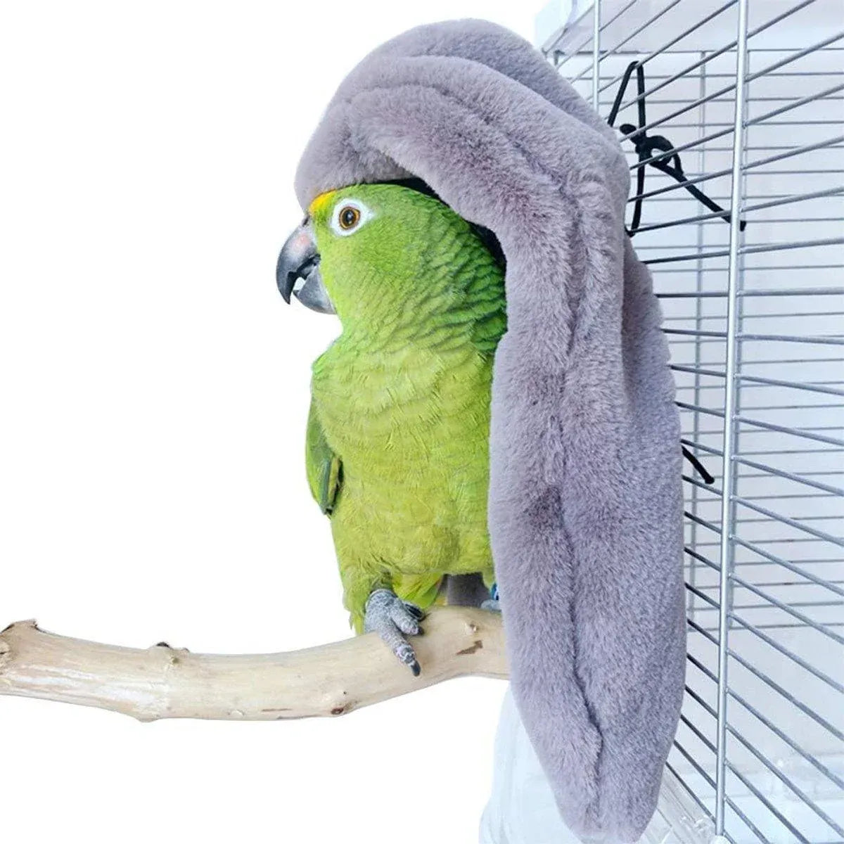 Cozy Bird Blanket Shawl Parrot Snuggle Cabin Plush Hanging Cotton Nest Bedding - Purple-S Size