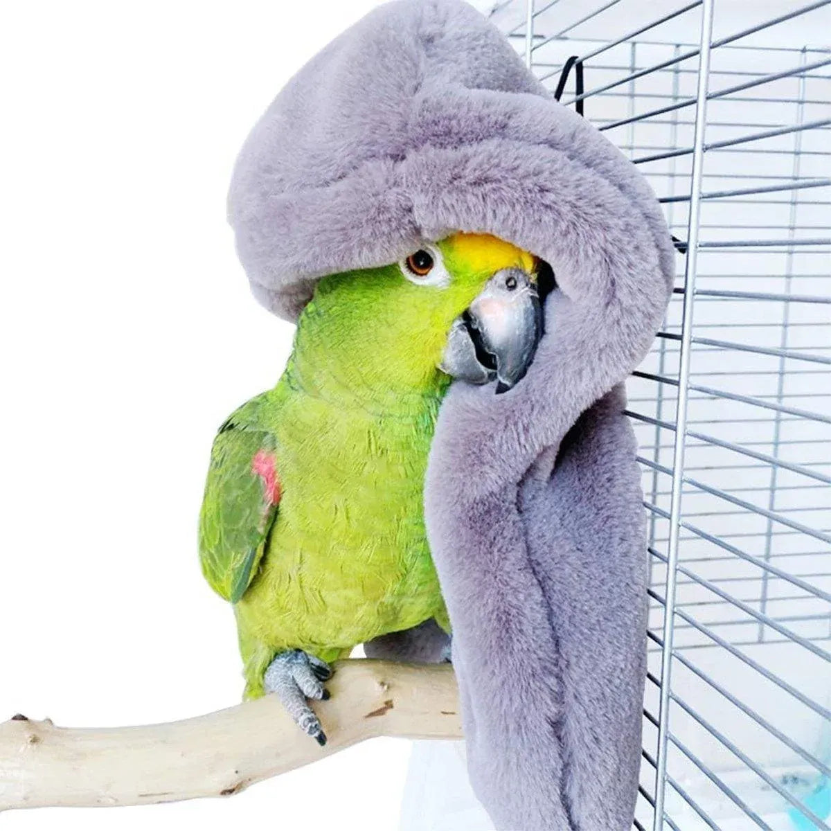 Cozy Bird Blanket Shawl Parrot Snuggle Cabin Plush Hanging Cotton Nest Bedding - Purple-S Size