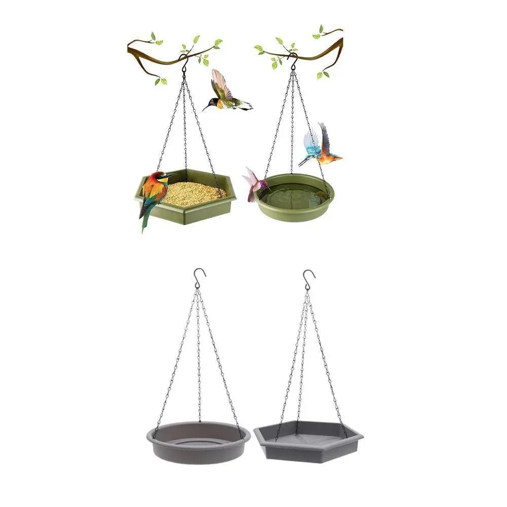 Outdoor Garden Hanging Bird Feeder Garden Automatic Hummingbird Water Feeder - Green
