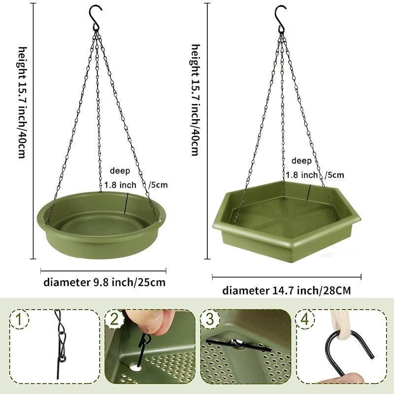 Outdoor Garden Hanging Bird Feeder Garden Automatic Hummingbird Water Feeder - Green