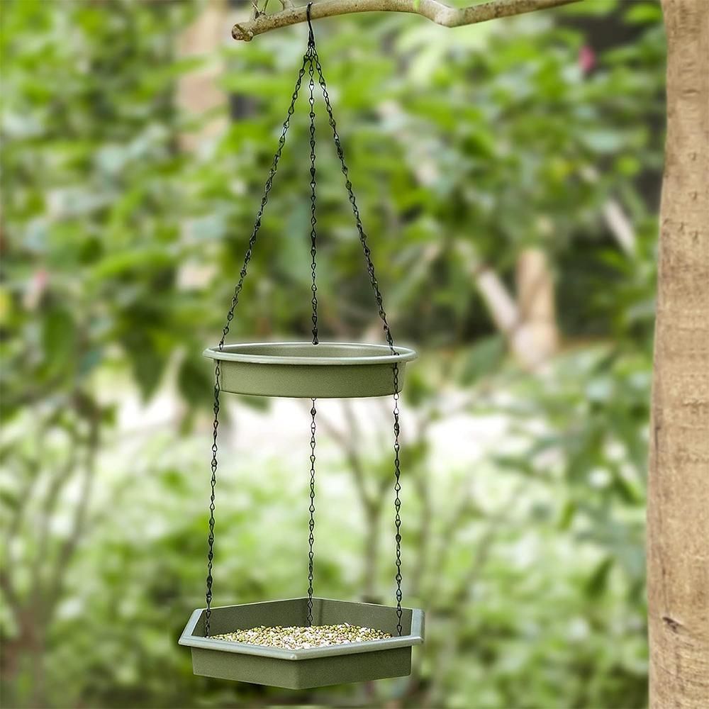 Outdoor Garden Hanging Bird Feeder Garden Automatic Hummingbird Water Feeder - Green