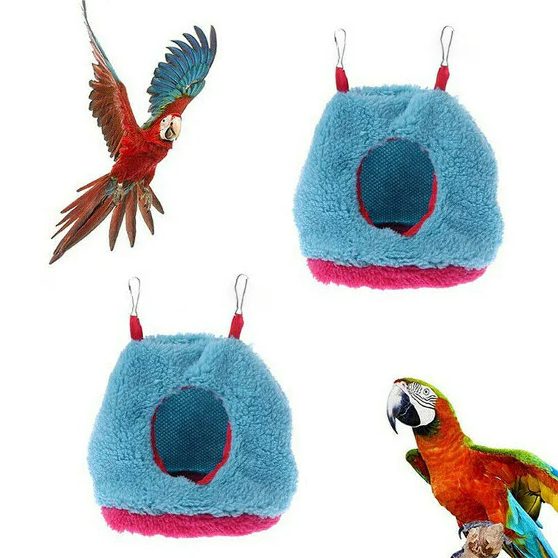 Plush Hanging Bird Nest Bed Cage Hammock Parrots Small Birds L Birdnest