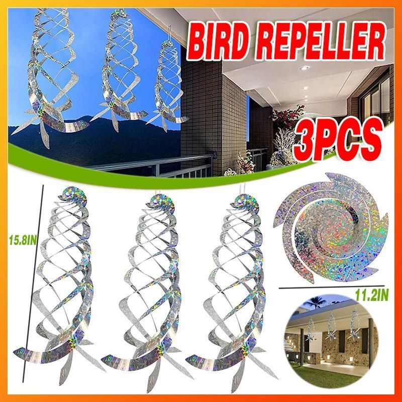 Reflective Bird Deterrent Spinners - Effective Garden Protection - 6PCS